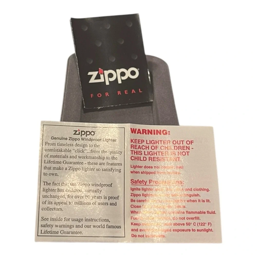 Genuine ZIPPO Wolf 769 Black Ice with Metal Case